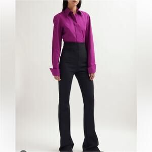 Sportmax | MaxMara Women’s Cotton Taranto Poplin Shirt Button Down Purple Blouse